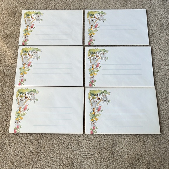 Vintage Bush Folk Boxed Stationery featuring Australian Wildlife Koala Kangaroo - Picture 12 of 13